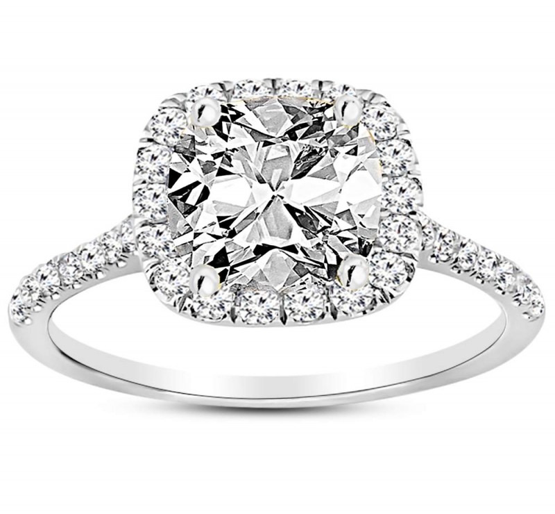 Elongated Cushion Cut Engagement Rings | Diamond District Block