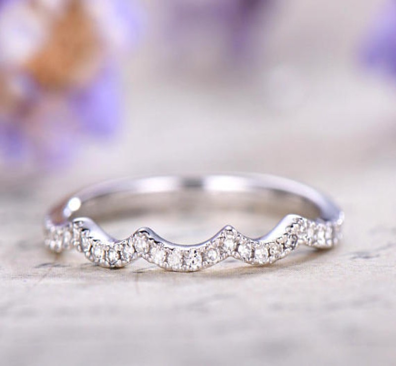 White Diamond Wedding Rings For Men And Women